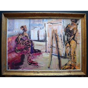 Signed To Identify The Painter And His Interior Scene Model Signed To Identify XX Rt753