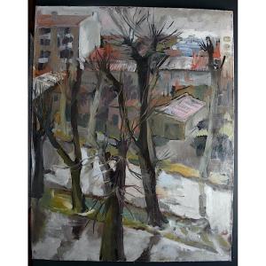 Augé Lucien Urban Landscape Toulouse Snow Landscape Signed To Identify XX Rt764