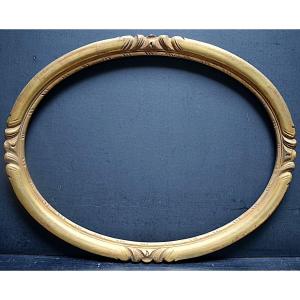 Oval Medallion Frame Year 1920 1930 Golden Rebate 40 X 30 Cm Frame Ref C1059