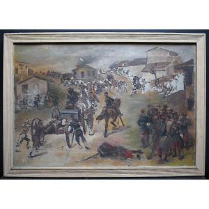 Study War 1870 Militaria Unsigned XIX Rt775