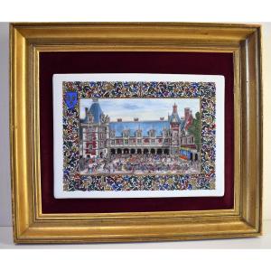 Jean Gradassi Miniature On Porcelain Louis XII Château De Blois Renaissance Ref544