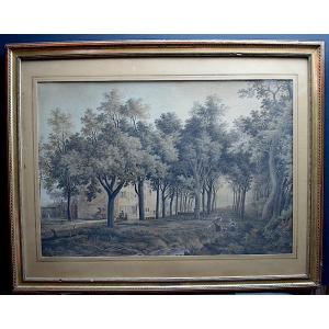 Constantin Of Aix Watercolor XVIII XIX Animated Landscape Provençal Provence Rt839