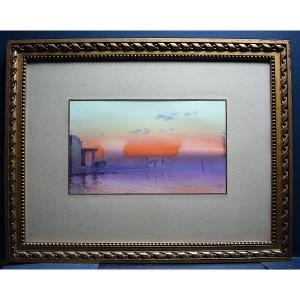 Orientalist Gouache Signed To Identify Dotty (?) Landscape XX Rt842