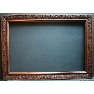 Art Nouveau Frame Carved Wood Rabbet 60.5 X 40.5 Cm Frame Ref C1097