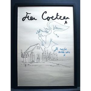 Screenprint 11/30 Homage To Jean Cocteau Monogram To Identify Rt878