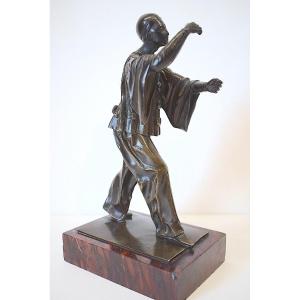 Bronze Pierrot Or Pedrolino Italian Actor Theater De La Comedia Dell'arte Ref658