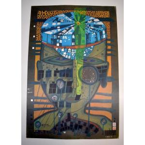 Poster 70s Paul Facchetti Gallery For Hundertwasser Exhibition Modern Art Rd13