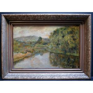 Impressionist Landscape Signed To Identify 20th Century Rt911