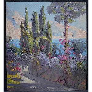 * Gianni Surroundings Of Menton Cote d'Azur Provence Marine Post Impressionist Rt928