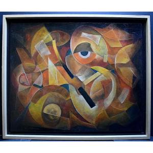 Abstract Signed Lise De La Pouyade 20th Rt944
