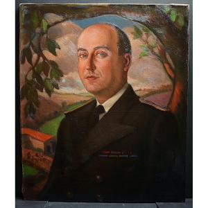 André Astoul Signed Portrait Man 20th Century Rt981
