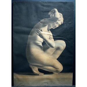 Drawing Aphrodite Crouching By Antoine Martin Early 19th Century Rt983