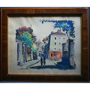 Charles Feola Paris Montmartre Sacré Coeur Street Scene XX Rt1003