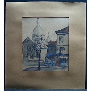 Claude Aliotti Paris Montmartre Sacré Coeur 1949 XXth Rt1008 