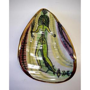 Accolay Ceramic Dish Cup Circa 1960 Monogram To Identify Ref768 