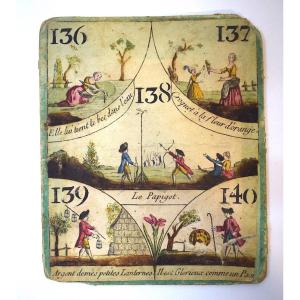Curiosity Card From An Old Cavagnole Game XVIII 18th Biribi Yellow Dwarf Ref769