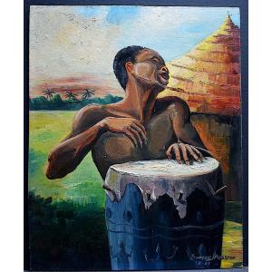 François Pinardon Africanist Djembe Player Musician Ivory Coast Africa 1960s Rt1142