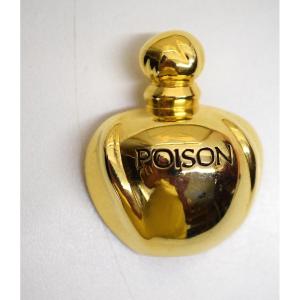 Christian Dior Brooch Jewel Gold Metal Poison Perfume Ref783