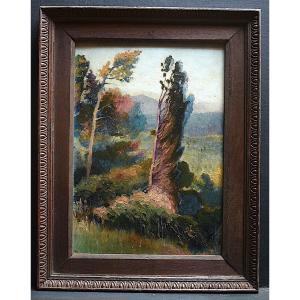 Provençal Landscape Provence Impressionist Unsigned End Of 19th Early 20th Century Rt1163