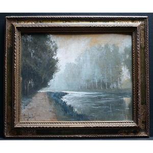 Henri Jourdain Impressionist River Landscape XIX XX Th Rt1192