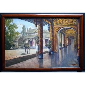 Palace China Temple Signed To Identify 20th Century Rt1198