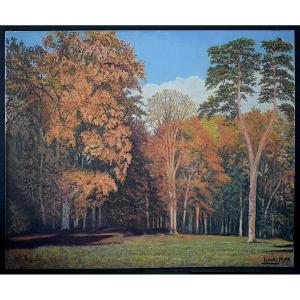 Post Impressionist Landscape Undergrowth Forest Autumn Signed Lemmi Max XX Rt1208