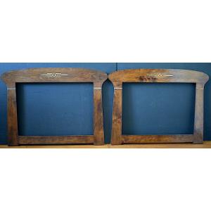 Pair Of Art Nouveau Transition Art Deco Rabbet Frames 56 X 40 Cm Frame Ref C1172