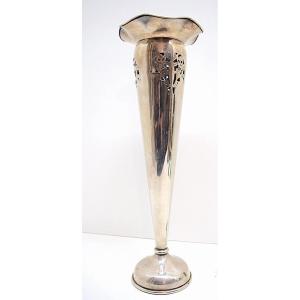Art Nouveau Silver Metal Vase American Brand American Ref1033