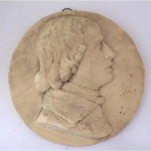 Plaster Medallion Portrait Profile Of A Man To Identify Ref1090