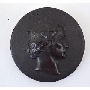 Hardwood Medallion Profile Portrait Ludwig Van Beethoven Composer Ref1095
