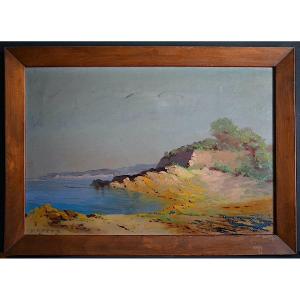 Guy Le Florentin Signed Landscape Provence Marine 20th Century Rt1153