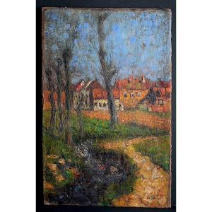 Louis Vandenbossche Belgian Landscape Post Impressionist Belgium 20th Century Rt1161