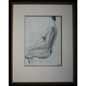 Drawing Studio Stamp André Derain Seated Female Nude 20th Century Rt1164