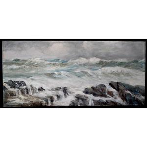 Marine Signed To Identify Rough Sea Waves 20th Century Rt1245