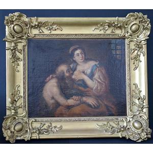 Mythological Genre Scene Roman Charity 17th Century Unsigned Rt1252