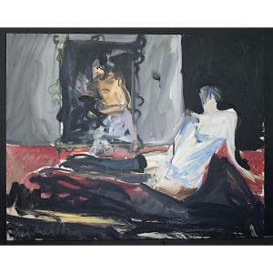 Michel Gilles Painter From Nîmes Modern Composition Woman Rt1263