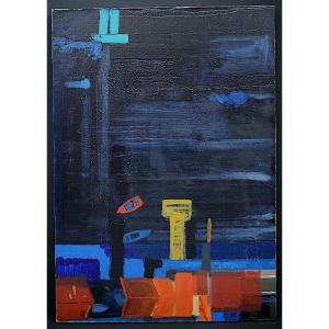 Abstract Port Sète Sète School 20th Century Rt1303