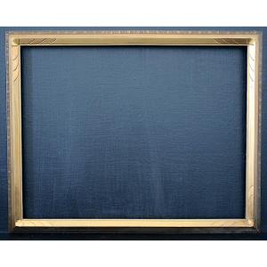 Art Deco Gold Rebate Frame 35 X 27 Cm Format 5f Frame Ref C1222
