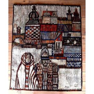 Handwoven Wool Art Tapestry By Piotr Grabowski Poland Ref1139 
