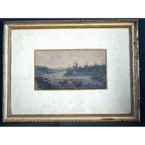 Pierre Piquet Drawing Around Avignon 19th Century Rt1336