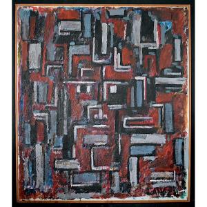Abstract Composition From The 60s, Signed To Be Identified 20th Century Rt1345