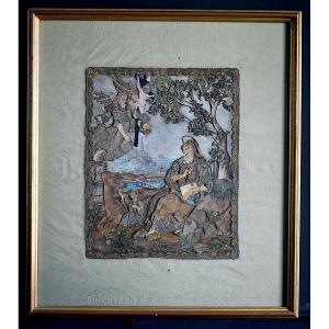 Ex-voto XVII XVIII Th Century Collages Angels Christ Virgin Central Europe Rt1359