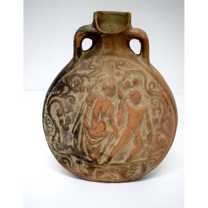 Very Old Roman Empire Terracotta Pilgrim's Gourd, Ref1145