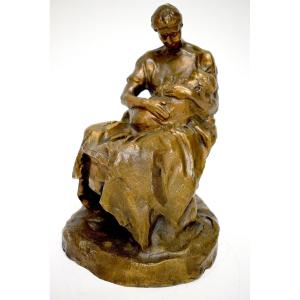 Josep Cardona Bronze Maternity Or Wet Nurse Spain Circa 1910-1920 Ref1201