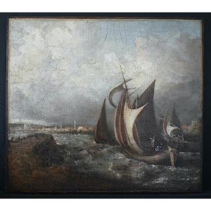 John Crome 18th/19th Century British, Marine View Of The River Yare, England Rt1391