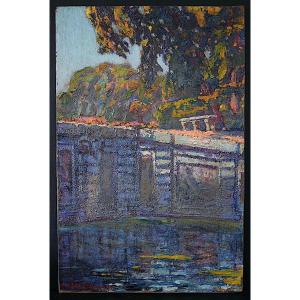 André Delacroix Versailles The Baths Of Diane 1927 Impressionist Rt1404