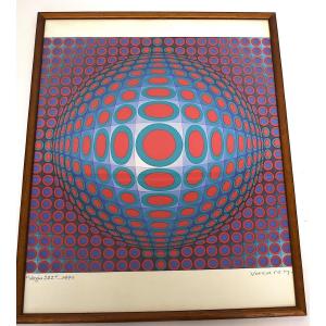 Victor Vasarely Vega 222 Serigraph 1970 Signature In The Plate Rm05 