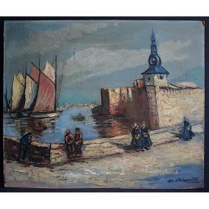 Marine Bretagne Port Concarneau Signed To Be Identified 20th Rt1427