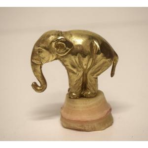 Jean Granier Miniature Bronze And Marble Circus Elephant, 19th Century, Ref 1211