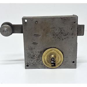 Antique Pull-chain Lock With Original Double Key Ref1113